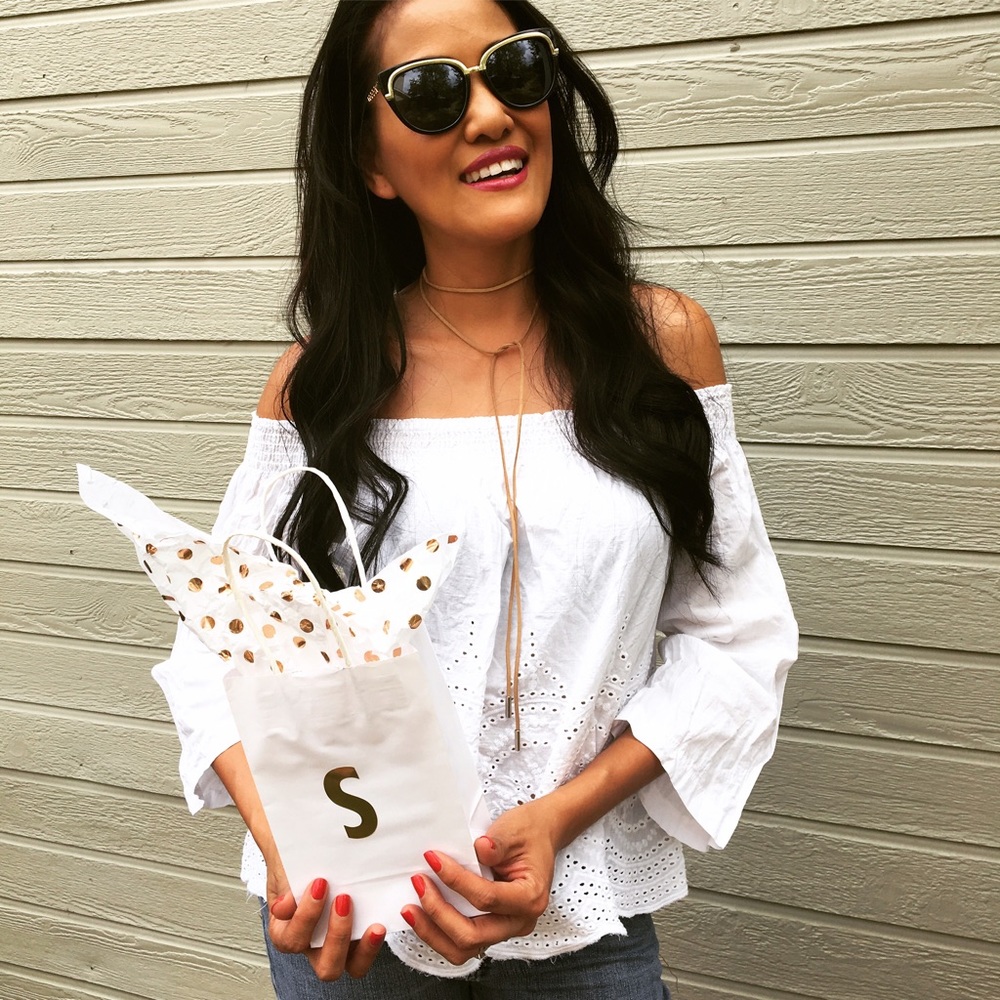 Gold Accent Black Retro Cat Eye Sunglasses